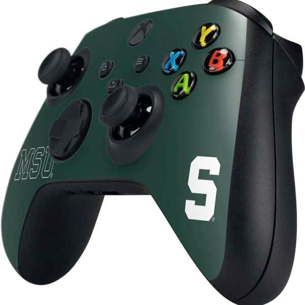 Skinit Decal Gaming Skin Compatible with Xbox Series X Controller - Officially Licensed Michigan State University MSU Letters Design