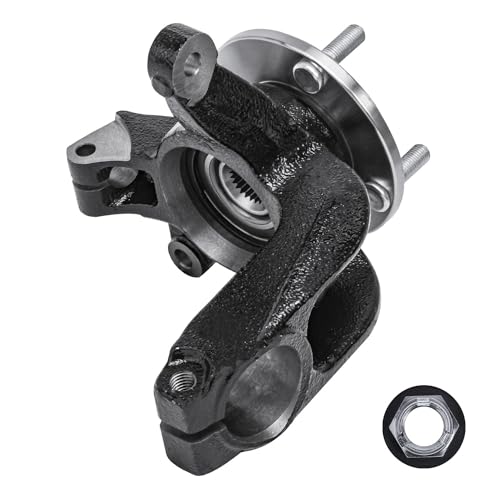 Detroit Axle - Front Left Steering Knuckle for 2006-2011 Ford Focus 2007 2008 2009 2010 Driver Side Complete Steering Knuckle & Wheel Bearing Hub Assembly Replacement - Thumbnail 4