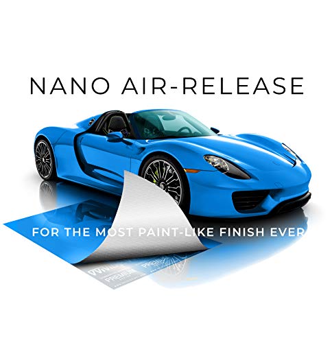 Image of VViViD+ Ultra Gloss Smurf Blue Vinyl Car Wrap Premium Paint Replacement Film Roll with Nano Air Release Technology, Stretchable Protective Cap Liner, Self Adhesive, Indoor Outdoor (100ft x 5ft)