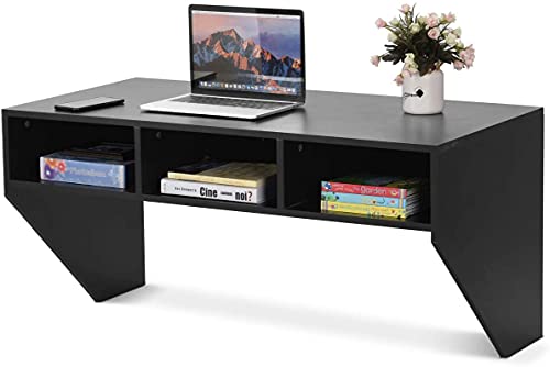 Giantex Black Wall Mounted Desk Floating Desk