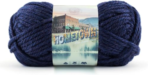 Image of Lion Brand Hometown Yarn - Bulky Yarn for Knitting and Crocheting, 5-Pack, San Diego Navy