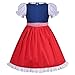 Girls Dress Maid Lace Apron German Dirndl Bavarian Oktoberfest Size 5 Red