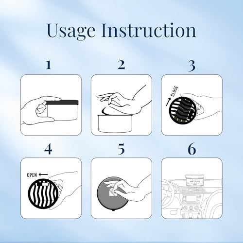 Image of Autofy MISTIQUE Lasts 60 Days Car Perfume Freshener Long Lasting Fragrance Car-Accessories Car-Interior Accessories Air Freshner Organic Block Car-Perfume Diffuser (40g Ocean Blue) Odor Remover