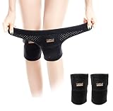 HUEGLO 1 Paar Knieschoner Tanzen Damen, Elastische Knieschützer Dance Anti-Rutsch Kniebandage Sport Damen Knieschoner für Tanzen/Yoga/Übung/Volleyball
