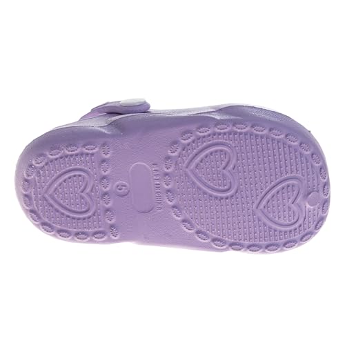 Image of Josmo Kids Stylish Clogs Water Slides for Girls - Summer Beach Pool Heart Slip-on Sandals (Size 5-10 Toddler)
