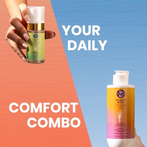 Image of Yu n Me Anti-Odor Intimate Care Combo for Women | Odor Masking Spray 60ml + Intimate Hygiene Wash 200ml | Lemongrass, Aloe & Bearberry Extracts | pH Balanced Freshness & Odor Protection | Pack of 1