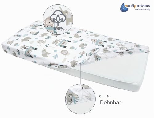 Medi Partners Spannbettlaken 60x120 3-Pack Baby Bettlaken Kinderbett Spannbetttuch 100% Baumwolle - Fitted Kinder Sheet Bettwäsche… – Ansicht 5