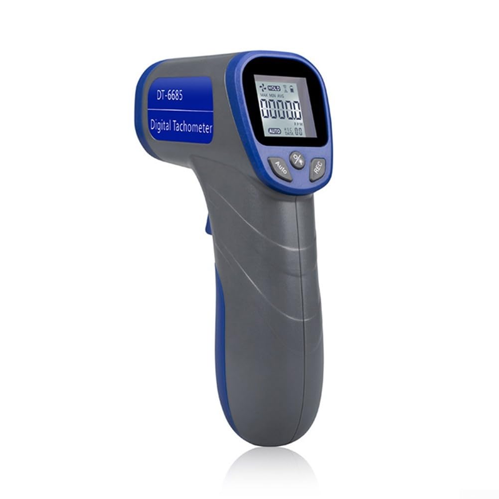 Infrarot Drehzahlmesser Berührungslos 2,5-99999 U/min LCD Display mit Max/Min Speicher für Motoren Lüfter Maschinen Industrie Auto Werkstatt Messgerät