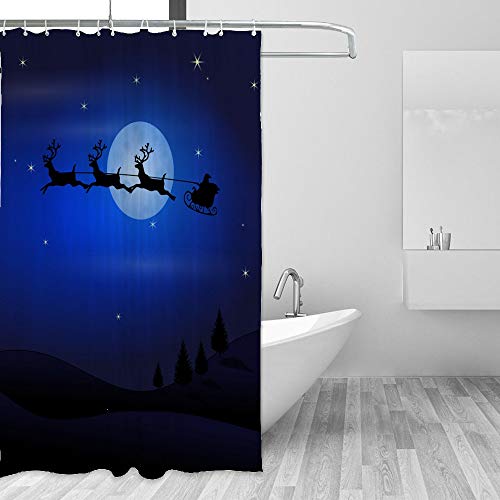 Rideau de douche imperméable Noël pour décorer la maison