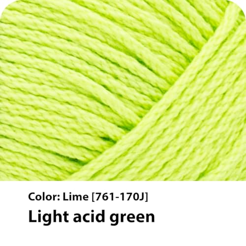 Image of Lion Brand Yarn, 24 /7 Cotton Yarn, Lime, Green, 3 Pack | Light Worsted 100% Mercerized Cotton Yarn for Crochet, Knitting, Craft, 185 Yards of Natural Fiber for Tees, Bags, Dishcloths