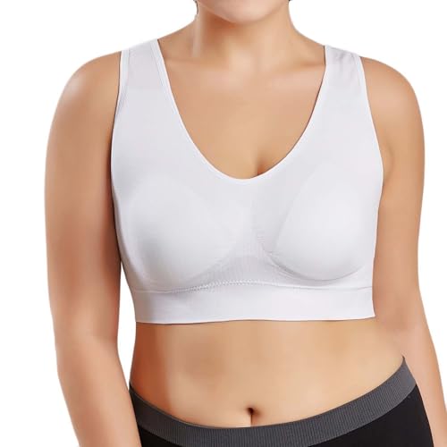 Pack of 2 Plus Size Sports Bra with No-Underwire Comfort Soft Ultra Thin Workout Jog Bras High Elasticity Bralette2