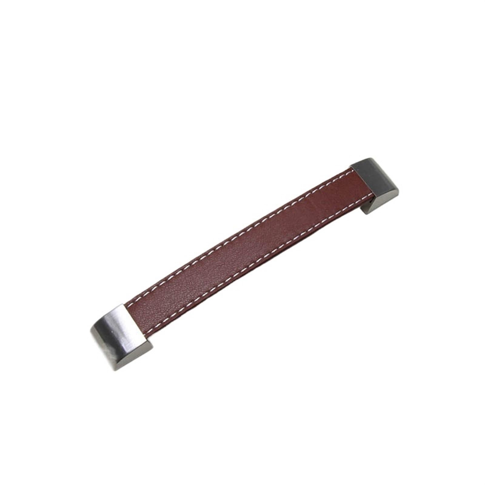 CQAHDSEVF Leather Drawer Pulls, Brown Leather Cabinet Handles Drawer Pulls Cupboard Knobs Multiple Sizes(160mm)