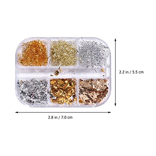 Lurrose 3 Boxen Nail artfolie Glitter Nagel Pailletten DIY Nageldekor Aufkleber Nagelvorräte – Bild 7
