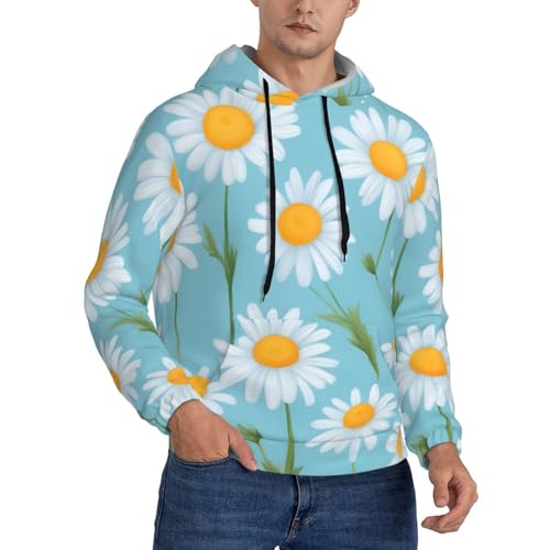 Sweat à capuche pour homme imprimé marguerite idéal pour vos sorties urbaines