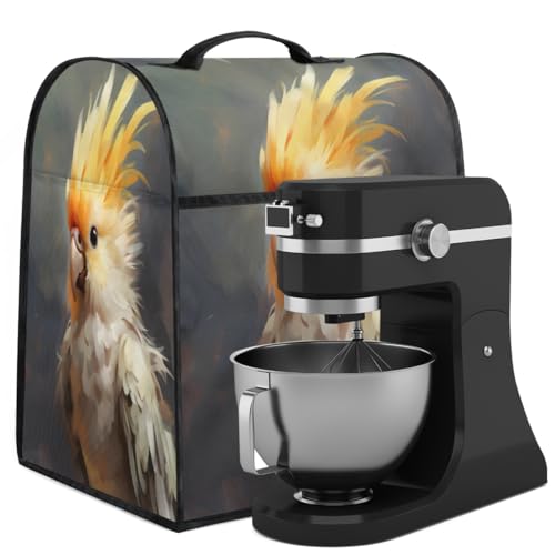 Coffee Maker Cover Watercolor Parrot Kitchen Appliance Covers Small Appliance Covers Blender Cover Juicer Cover Dust Covers for Kitchen Appliances with Top Handle and Pockets,Washable,B670