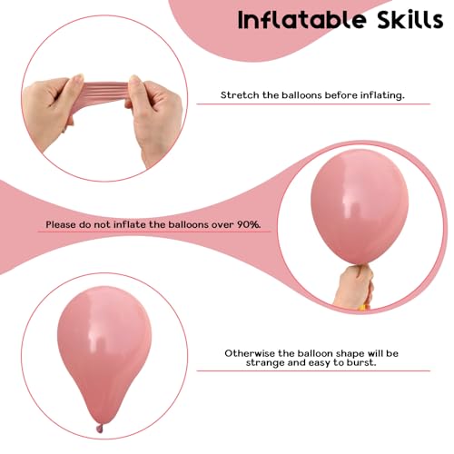 Image of Pink White Balloons Rose Gold Blush White Balloon 60pcs 12inch Latex Helium Balloons Beige Retro Pink Nude Pearl White Sand Balloon Neutral Birthday Party Decorations Bride Wedding Boho DIY Supplies