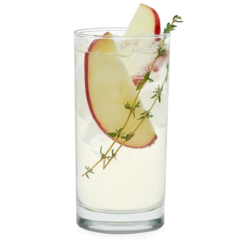 Libbey Heavy Base Drinking Glasses Set of 8, 15.5 Oz Elegant, Weighted Clear Water Glasses, Dishwasher Safe Glass Cups Set for Parties, Birthdays