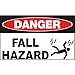 Zing Green Products 20114A, Safety Sign "Danger, Fall Hazard" (Pack of 9 pcs)