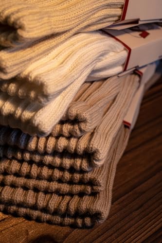 Image of DAUCO 4 Pairs 98% Cotton Socks for Men Women Crew Seamless Fall Slouchy Socks