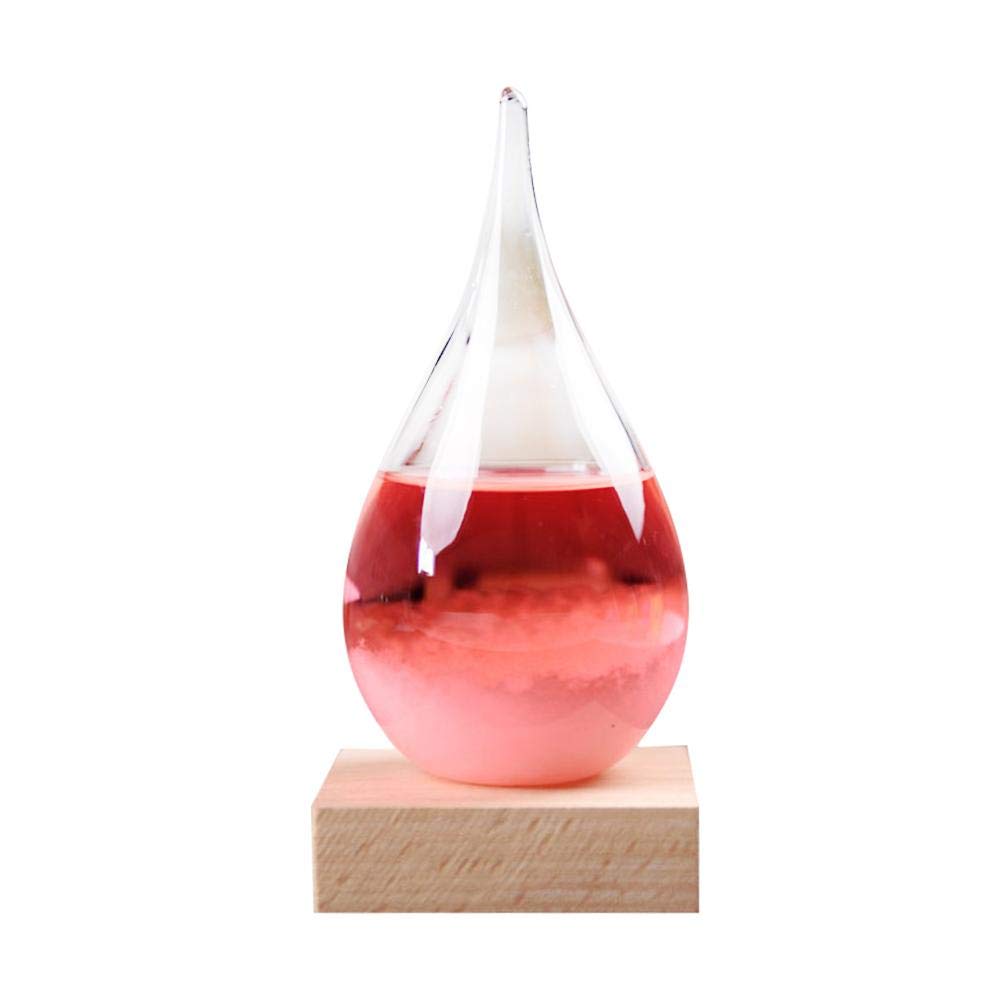 Colorful Weather Storm Glass Bottle Water Drop/Heart-shaped Weather Station Weather Predictor Crystal Barometer Forecaster