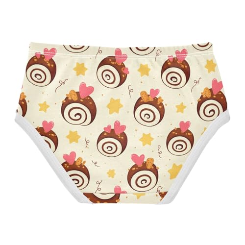 Dessert Swiss Roll Star Yellow Toddler Girls's Underwear 2T 23021962