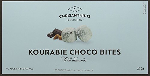 CHRISANTHIDIS Delights, Kourabie Choco Bites with Almonds 270g (pack of 2) Cover