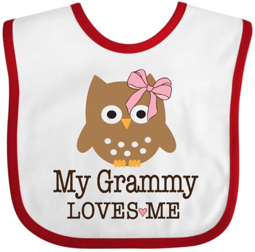 inktastic Grammy Loves Me Granddaughter Owl Baby Bib