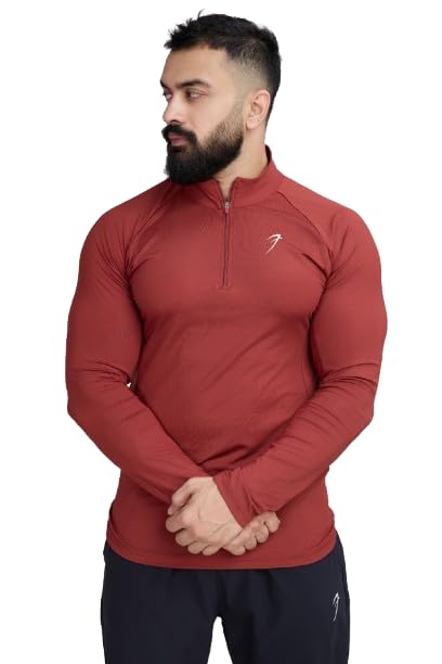 Image of Thrive Mens Slim Fit Pullover Sport and Gym Full Sleeve T-Shirt for Men