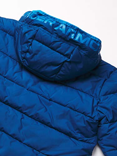 Under Armour Boys' Pronto Puffer Jacket, Mid-Weight, Zip Up Closure, Repels Water, Graphite Blue F201, Ylg #TOP1