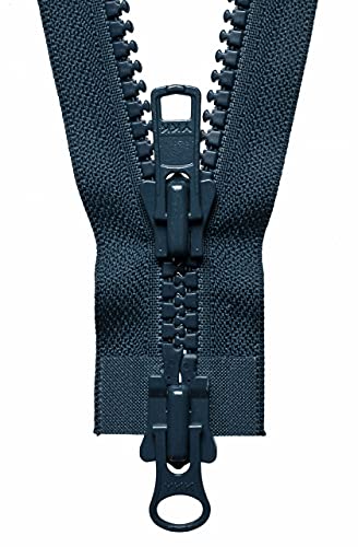 YKK Two Way Slider Zip, Blue, 76 cm Length