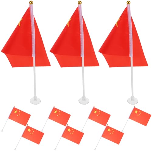CALLARON Juego de 15 Mástiles para Banderas Ventosas Portátiles y Estables para Coche, Hechos de Plástico, Ideales para Porche y Jardín Trasero de Color Blanco