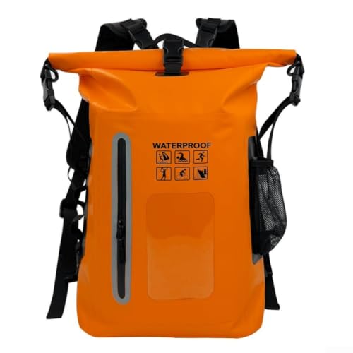Mochila para deportes acuáticos y senderismo de 25L contra la humedad naranja