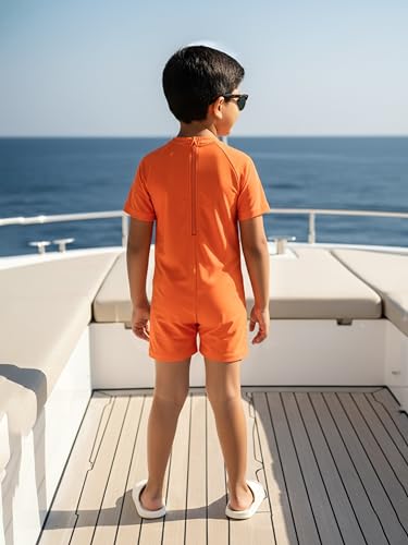 Image of KiddoPanti Boys & Girls Half Sleeve Mid Thigh Length Swim Suit