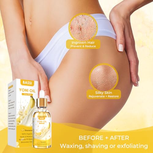 Image of Yoni Soap Bars & Natural Yoni Oil Set, Natural Yoni Wash for Women Feminine Wash Deodorants pH Balance, Eliminates Odor, Banana Feminine Oil 30ml /1 oz, 2pcs 3.53 oz Bath Soap