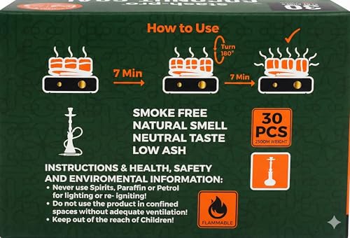 Image of Stash-Pro Coconut Coal Flat Cubes | Gorilla Grade | Long Burn | Low Odour | Low Ash | 250g per Box (3, Flat Cube)