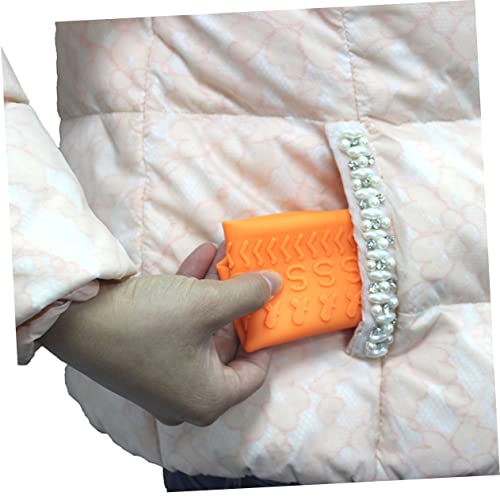 HANABASS 1 par de botas de lluvia para niños cubiertas de zapatos de lluvia de silicona talla M color naranja miniatura 5