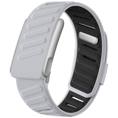 Image of VEMIGON Silicone Sport Band Compatible with Whoop 5.0 One /Peak, Life /MG, Breathable, Adjustable Waterproof Replacement Wristband Strap with Stainless Steel Frame Connector, NOT for Gen 4.0(Band only)