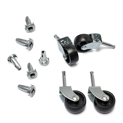 Packs Of 4 And 8 Swivel Single Wheel Castors Heavy Duty Trolley Furniture With Sockets (8)