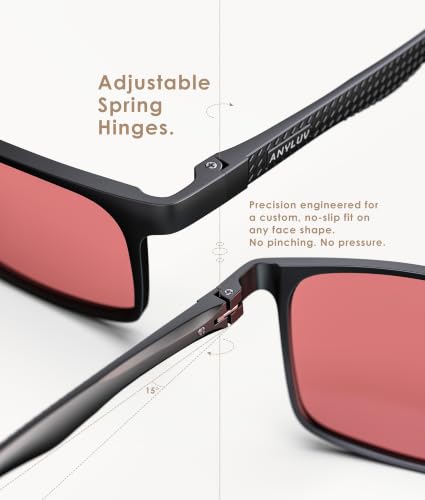 Image of ANYLUV Blue Light Blocking Glasses Men, Al-Mg Metal Computer Gaming