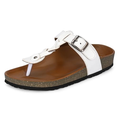 Image of Centrino Women's Berkin-Style Slip-On Sandals | Open Toe Design | Soft PU Footbed | Lightweight & Comfortable | Arch Support | On-Grip Sole | Casual Outdoor Wear (7695)