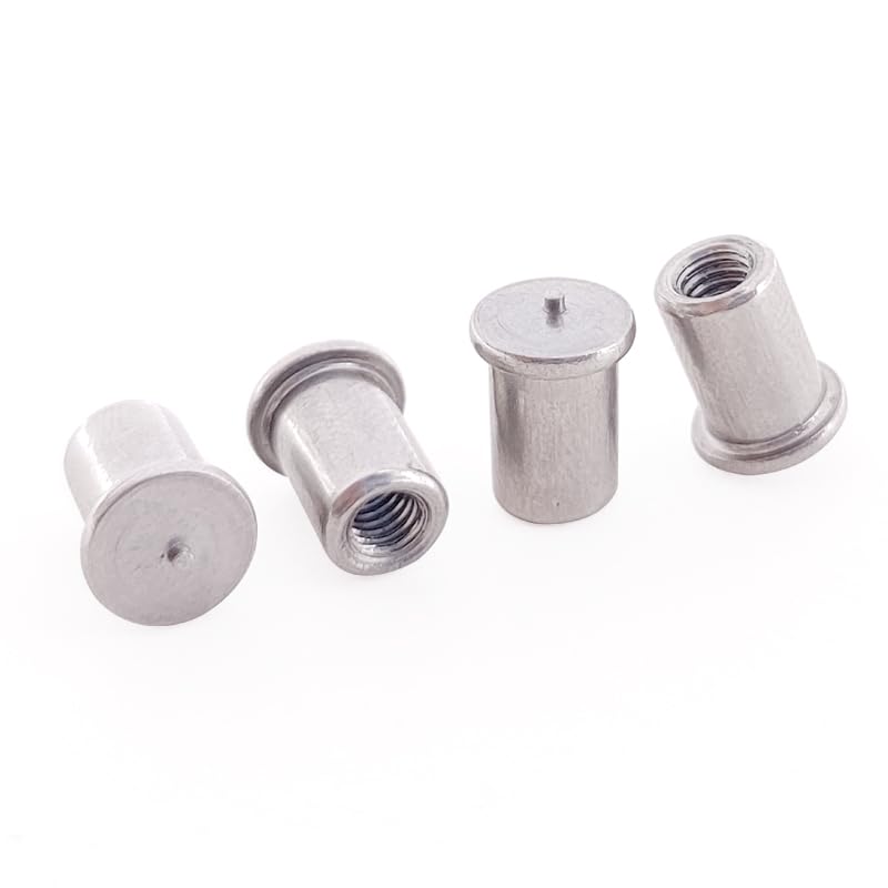 ITS304 Stainless Steel Welding Stud M3M4M5M6 Welding Nail Internal Threaded Welding Stud - (Thread Diameter: ITS-M4(100PCS), Length: 16mm)