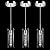 Esfos Pendant Ceiling Light Fixture, LED Kitchen Lighting Crystal Pendant Lights Kitchen Island, 1-Light Integrated Kitchen Hanging Light Fixture Modern Island Light with Bubble Glass Three Pack