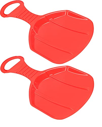 KOTARBAU® Trineos para niños para deslizarse en la Nieve, Trineo de plástico, Trineo Infantil, Trineo de Nieve, Deslizadores de Nieve, Trineo con asa, Mini Trineo Modo Pala de Nieve, 2 Unidades
