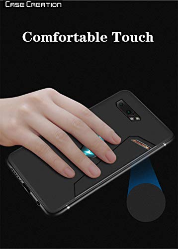 Image of Case Creation for Asus ROG Phone II (ZS660KL) 2019 Back case, ASUS ROG Phone II Slim Flexible Smart Look case with 360 Camera All Angle Protection (Pure Black)