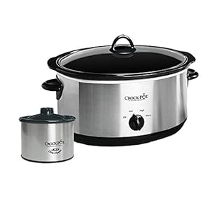 Crockpot Crock-Pot Large 8 Quart Slow Cooker Bundle with Small Mini 16 Ounce Portable Food Warmer, Stainless Steel Kitchen Appliances Crockpot Crock Pot Large 8 Quart Slow Cooker Bundle with Small Mini 16 Ounce Portable Food Warmer Stainless Steel Kitchen Appliances