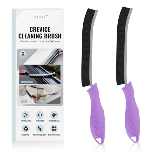 SXhyf Cepillo de limpieza – Cepillo de limpieza de hendiduras de cerdas duras, cepillo multifuncional, esencial para el hogar, herramientas de limpieza de baño para uso doméstico, cocina, ventana,