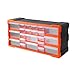 Tactix 320632 22 Drawer Cabinet, Storage & Hardware Parts Organizer,Black/Orange