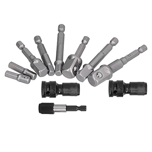 Adaptateur de Douille à Tige hexagonale, Adaptateur de clé serrée Adaptateur de Tige de Connexion d'extension Adaptateur de Douille Bonne résistance à l'usure pour Tournevis pneumatique