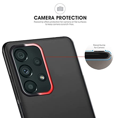Image of TheGiftKart Back Cover Case for Samsung Galaxy A53 5G Back Cover Case | Soft Silicon Rubberised Matte Cover | Protective Sleek Profile | Camera Protection Bump Back Case for Samsung A53 5G (Black)
