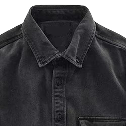 Chaqueta de mezclilla para hombre manga larga vintage miniatura 2